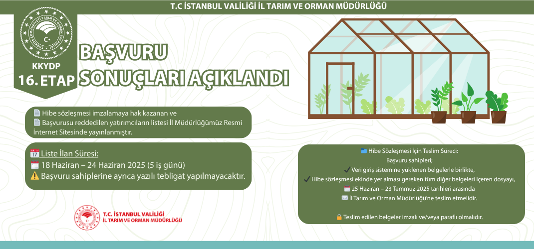 2025 Başvuru Dönemi Kırsal Kalkınma Destekleri Kapsamında Tarıma Dayalı Yatırımlar Başvuru Sonuçları Açıklandı